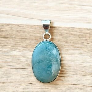 Handmade Larimar Gemstone Pendant